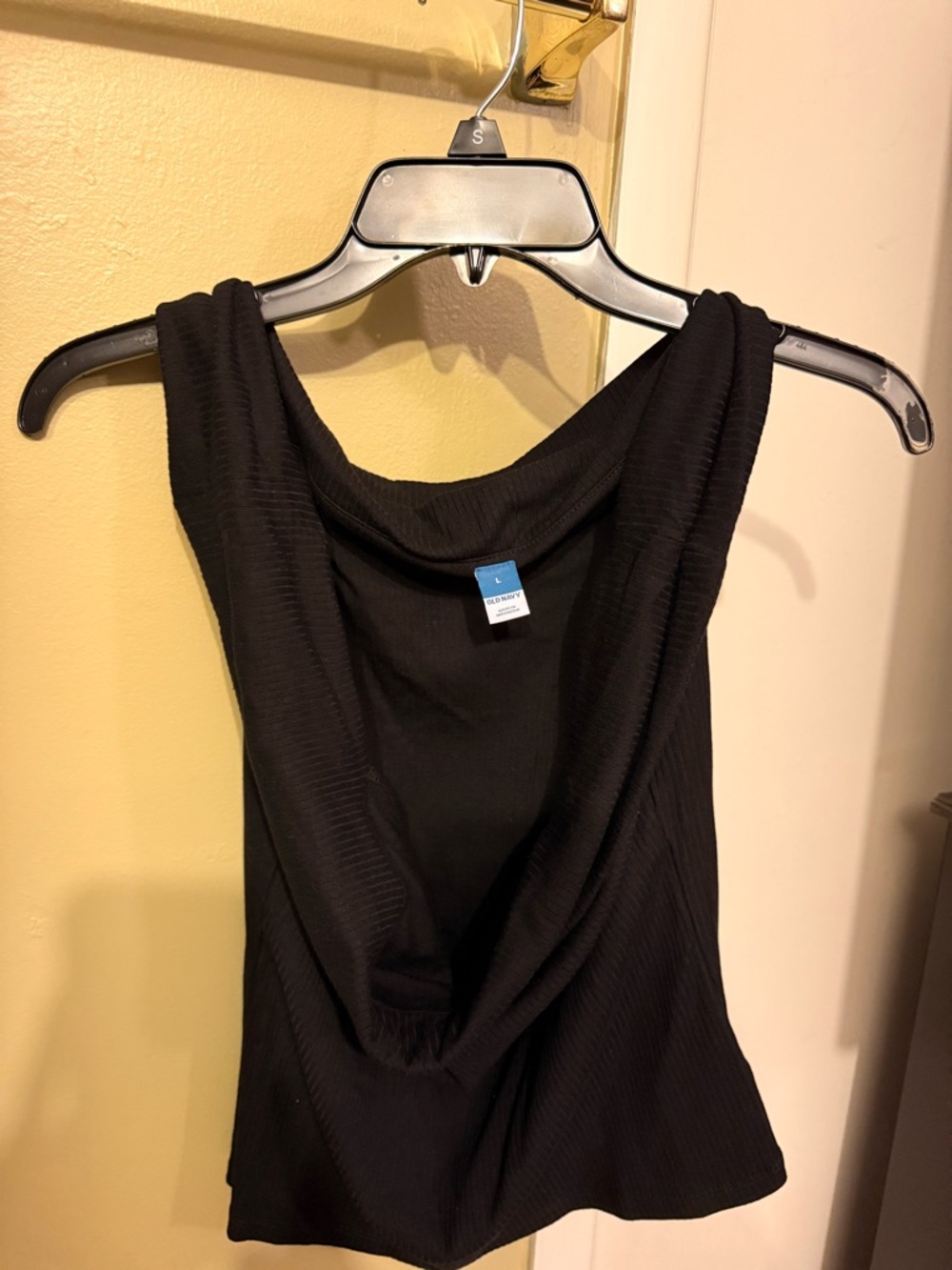 Old Navy Black Cowl-Back Sleeveless Tank Top